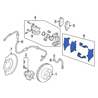 Infiniti OE - Front Disc Brake Caliper Hardware Kit