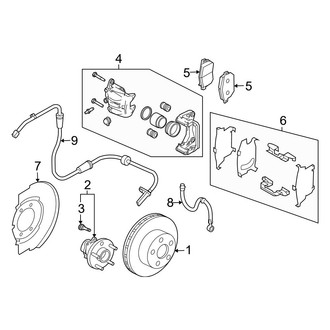 Infiniti OE - Front Suspension - Brake Components (RWD)