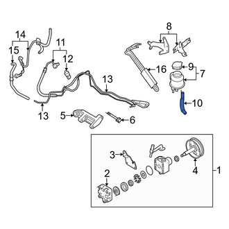 Infiniti OE - Power Steering Reservoir Hose