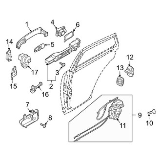 Infiniti OE - Rear Door - Lock & Hardware