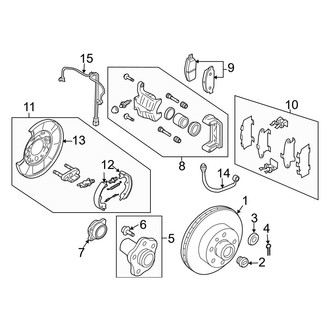 Infiniti OE - Rear Suspension - Brake Components (RWD)