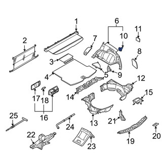 Infiniti OE - Upper Quarter Panel Trim Panel Clip