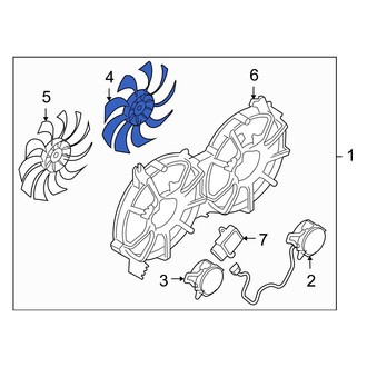 Infiniti OE - Right Engine Cooling Fan Blade