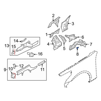 Infiniti OE - Fender Apron Extension Clip