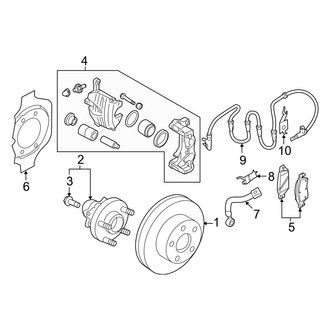 Infiniti OE - Front Suspension - Brake Components (AWD)