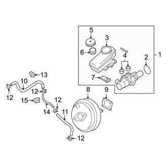 Infiniti OE - Cowl - Components on Dash Panel (W/O Brake Assist)