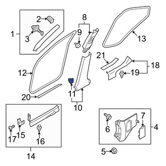 Infiniti OE - Upper Quarter Panel Trim Panel Clip