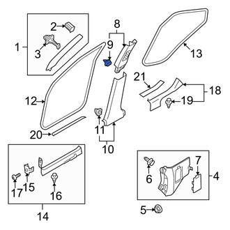 Infiniti OE - Upper Quarter Panel Trim Panel Clip