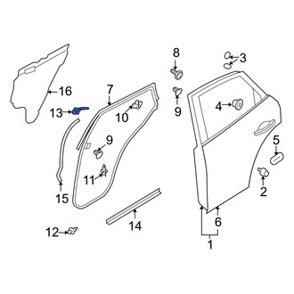 Infiniti OE - Rear Door Seal Clip