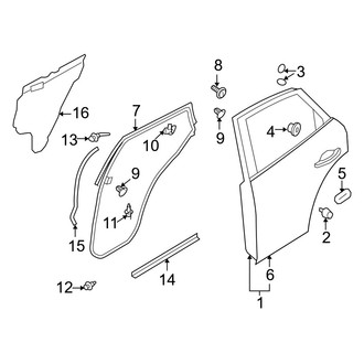 Infiniti OE - Rear Door - Door & Components