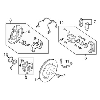 Infiniti OE - Rear Suspension - Brake Components (Base)