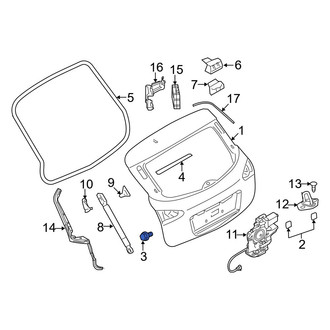 Infiniti OE - Lower Liftgate Stop Bumper