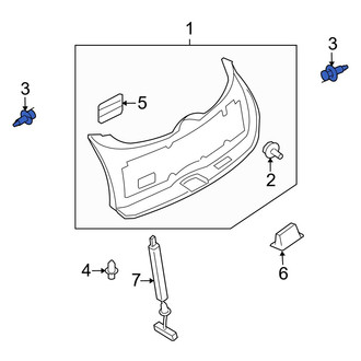 Infiniti OE - Upper Liftgate Trim Cover Clip
