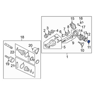 Infiniti OE - Rear Drive Axle Shaft Seal