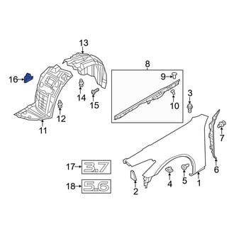 Infiniti OE - Front Left Fender Splash Shield