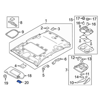 Infiniti OE - Sun Visor Cover