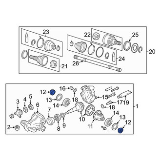 Infiniti OE - Front Left Inner Drive Axle Shaft Seal