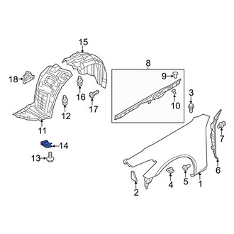Infiniti OE - Bumper Cover Spacer Panel Nut