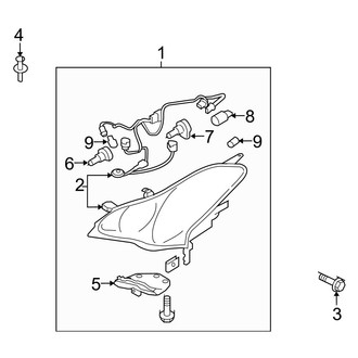 Infiniti OE - Front Lamps - Headlamp Components (W/O Xenon)