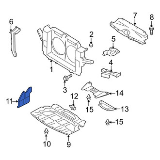 Infiniti OE - Front Right Radiator Support Splash Shield
