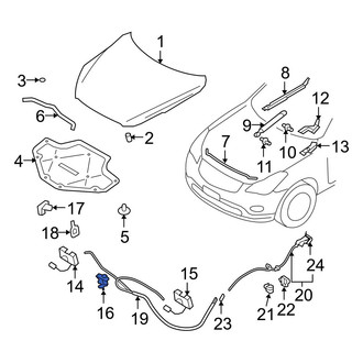 Infiniti OE - Front Hood Safety Catch