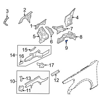 Infiniti OE - Fender Apron Extension Bolt