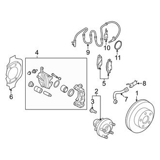 Infiniti OE - Front Suspension - Brake Components (RWD)