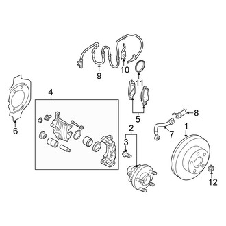 Infiniti OE - Front Suspension - Brake Components (AWD)