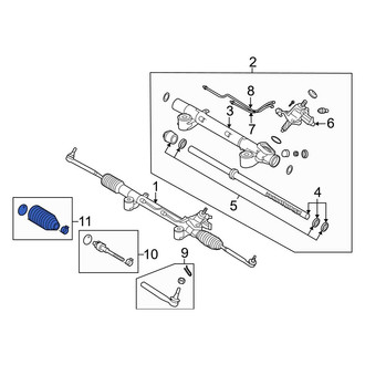 Infiniti OE - Right Rack and Pinion Bellows