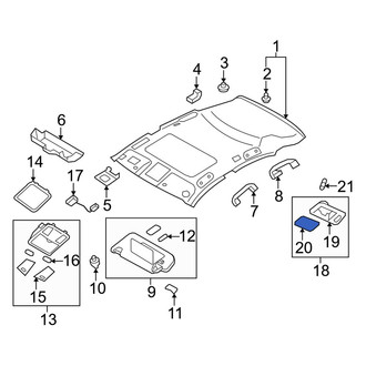 Infiniti OE - Left Map Light Lens