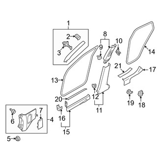 Infiniti OE - Pillars, Rocker & Floor - Interior Trim
