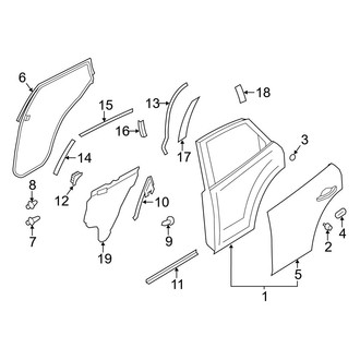 Infiniti OE - Rear Door - Door & Components