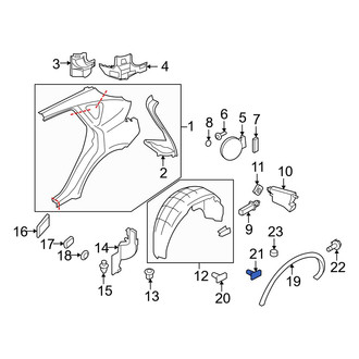 Infiniti OE - Wheel Arch Molding Clip