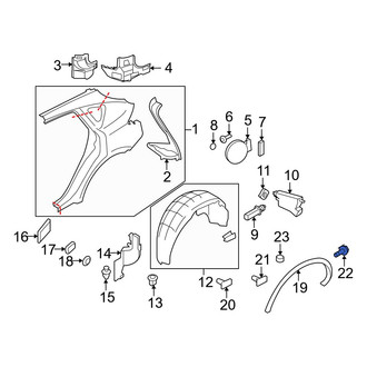 Infiniti OE - License Plate Light Panel Screw