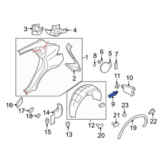 Infiniti OE - Rear Fuel Door Latch