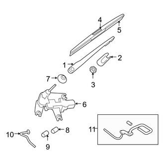 Infiniti OE - Lift Gate - Wiper & Washer Components