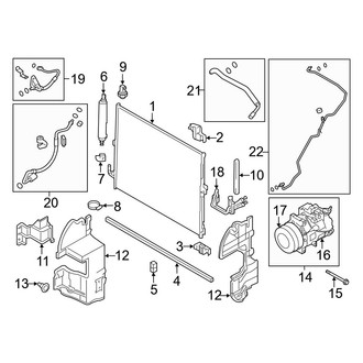 Infiniti OE - Air Conditioner & Heater - Condenser, Compressor & Lines