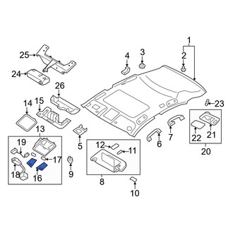 Infiniti OE - Left Map Light Lens