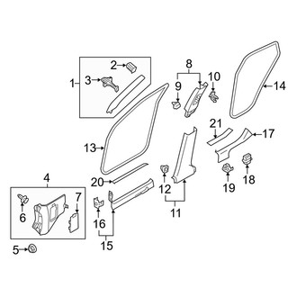 Infiniti OE - Pillars, Rocker & Floor - Interior Trim