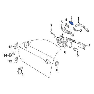 Infiniti OE - Front Left Exterior Door Handle Cover