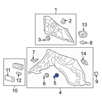 Infiniti OE - Upper Quarter Panel Trim Panel Clip