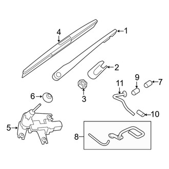 Infiniti OE - Lift Gate - Wiper & Washer Components
