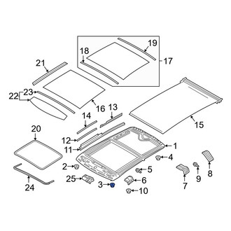 Infiniti OE - Sunroof Frame Nut