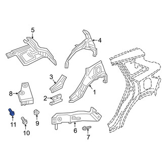Infiniti OE - Rear Center Seat Belt Lap and Shoulder Belt Bolt