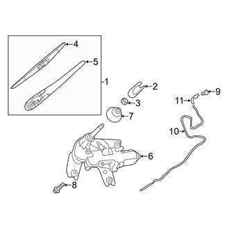 Infiniti OE - Lift Gate - Wiper & Washer Components