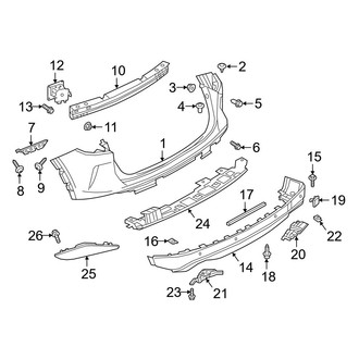Infiniti OE - Rear Bumper - Bumper & Components