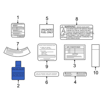 Infiniti OE - Air Bag Information Label