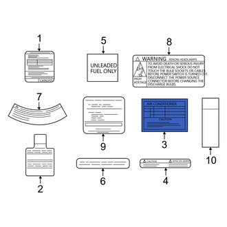 Infiniti OE - A/C System Information Label