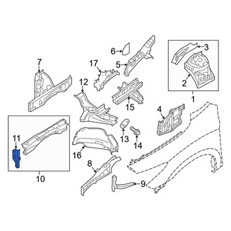 Infiniti OE - Front Right Frame Rail End