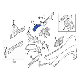 Infiniti OE - Front Left Fender Outrigger